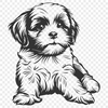 Laying Shih Tzu Artwork - Free DXF