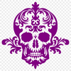 Skull Decal In SVG, PNG, PDF And DXF Formats