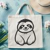 Beautiful Sitting Sloth - DXF