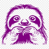 Artistic Sloth Vector Illustration - Free PNG