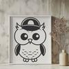 Owl Template In SVG, PNG, PDF And DXF File Formats