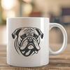 Artistic Bulldog Artwork - Free SVG