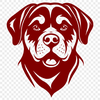 Rottweiler Digital Drawing In SVG, PNG, PDF And DXF Formats