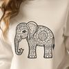 An elephant in a simple vector design, suitable for cutting machines like Cricut or laser cutters.