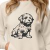 Beautiful Sitting Havanese Vector Craft File