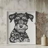 Ornate Miniature Schnauzer In DXF Format