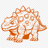 Dino Vector Drawing In SVG, PNG, PDF And DXF File Formats