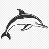 Free Unique Dolphin Vector Art SVG - Commercial Use