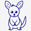 Kangaroo Digital Drawing In SVG, PNG, PDF And DXF File Formats