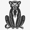 Lemur Drawing In SVG File Format For Free Download