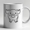 Free Standing Pig Vector Image