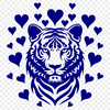 Unique Tiger In SVG & DXF