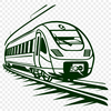 Train Vector Art In SVG, PNG, PDF And DXF File Formats