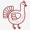 Turkey Clip Art In SVG, PNG, PDF And DXF File Formats