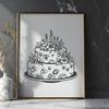 Stunning Birthday Cake Image - Free DXF