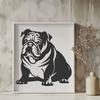 Unique Sitting Bulldog Vector Image