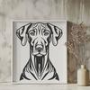 Elegant Breed Illustration - Vector Graphic Design A high-quality digital representation of a Doberman Pinscher breed, ideal for use in graphic designs and craft templates.
