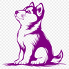 Sitting Husky Image - SVG Free Download