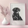 Beautiful Labrador Retriever In SVG Free Commercial Use Download