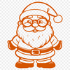 Free Santa Wearing Glasses DXF