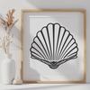 Stunning Seashell Stencil In PNG For Free Download