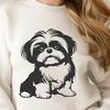 Unique Sitting Shih Tzu Printable Artwork