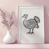 Beautiful Turkey Decal In SVG For Free Download