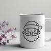 Artistic Father Christmas In DXF