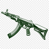 Unique Assault Rifle In DXF Format - Free Download