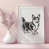 Standing Welsh Corgi Stencil