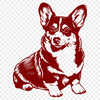 Beautiful Sitting Welsh Corgi SVG