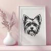 Beautiful Yorkshire Terrier - Glowforge PNG