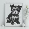 Unique Sitting Yorkshire Terrier Design