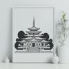 Buddhist Temple Icon in Vector Style An iconic representation of a Buddhist temple in a simplified vector design style suitable for digital use.