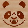 Giant Panda Illustration in Black Outline A realistic illustration of a wild animal, a giant panda, in black outline.