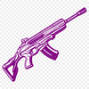 Assault Rifle In SVGs - Free Commercial Use License