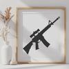 Stunning Rifle Vector Illustration In DXF For Free Download