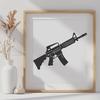 Gun In DXF Format - Free Commercial Use License