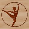Beautiful Vector Gymnast Illustration A high-contrast illustration of a gymnast in motion, ideal for vector design and Cricut projects.