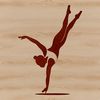 Artistic Gymnast in Motion An illustration of a gymnast in motion, with a focus on athleticism and agility.