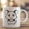 Cute Marsupial Vector Art Design A free vector illustration of a nocturnal marsupial with distinctive features.