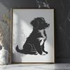 Cute Sitting Australian Shepherd DXF