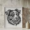 Ornate Australian Shepherd In DXF