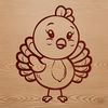 Free Turkey SVG Clipart Design An illustration of a domesticated bird commonly raised on farms for its meat.