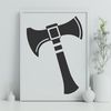 Traditional Axe Vector Illustration A stylized illustration of a traditional axe, suitable for vector design and cutting machine applications.