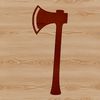 Handmade Tool Vector Graphic A vector illustration of a traditional axe, ideal for graphic design and craft projects.