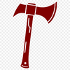 A high-quality vector illustration of a traditional axe with a wooden handle and metal head.