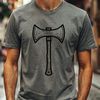 Vector Axe Design A digital illustration of a sturdy axe with a wooden handle and metal head.