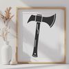 Graphic Axe Illustration for Cutting Machine Designs Illustration of a graphic axe for vector design and cutting machine use.