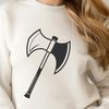 Cutting Tool Vector Graphic A digital illustration of a hand axe, suitable for cutting and crafting.